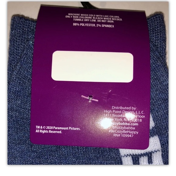 Zoolander Crew Socks 1 Pair Men 6.5-12 Blue White Male Model Of The Year Stiller - Picture 4 of 10